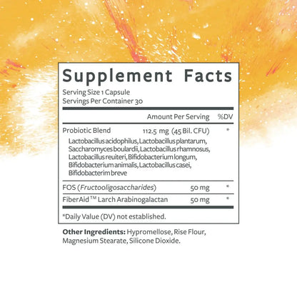 Clean Program Daily Probiotic | 45 Billion CFU, 9 Strains with Saccharomyces Boulardii | Gut Health, De-Bloat & Immune Support Clean Program