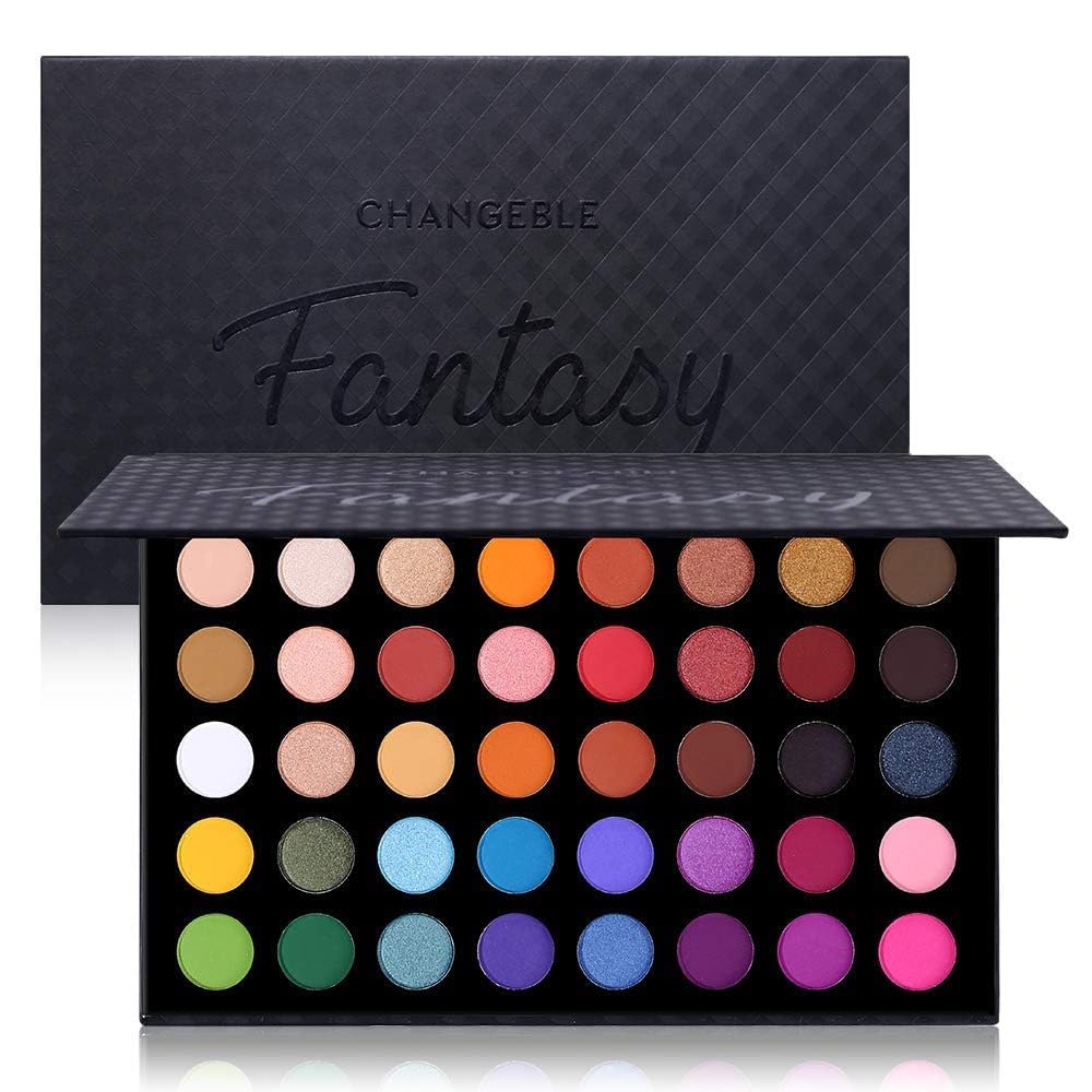 UCANBE Highly Pigmented Eye Makeup Palette, Matte Shimmer Metallic Eyeshadow Pallet Long Lasting Blendable Natural Colors Make Up Eye Shadows Cosmetics Gift Kit UCANBE