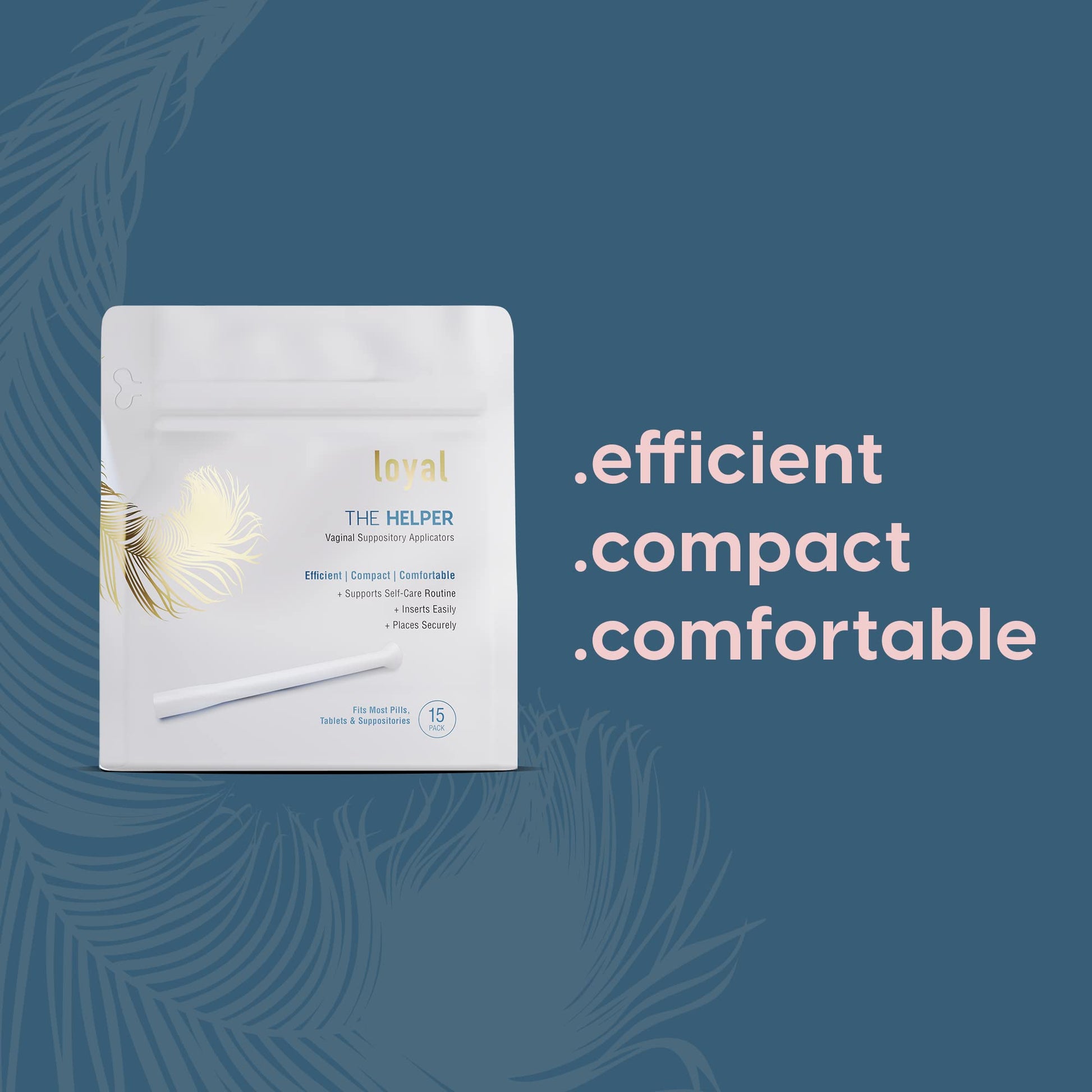 Loyal The Helper Suppository Applicators | Efficient | Compact | Comfortable | Fits Most Brands, Pills, Tablets and Boric Acid Suppositories (30-Pack) Loyal buy australia supplements