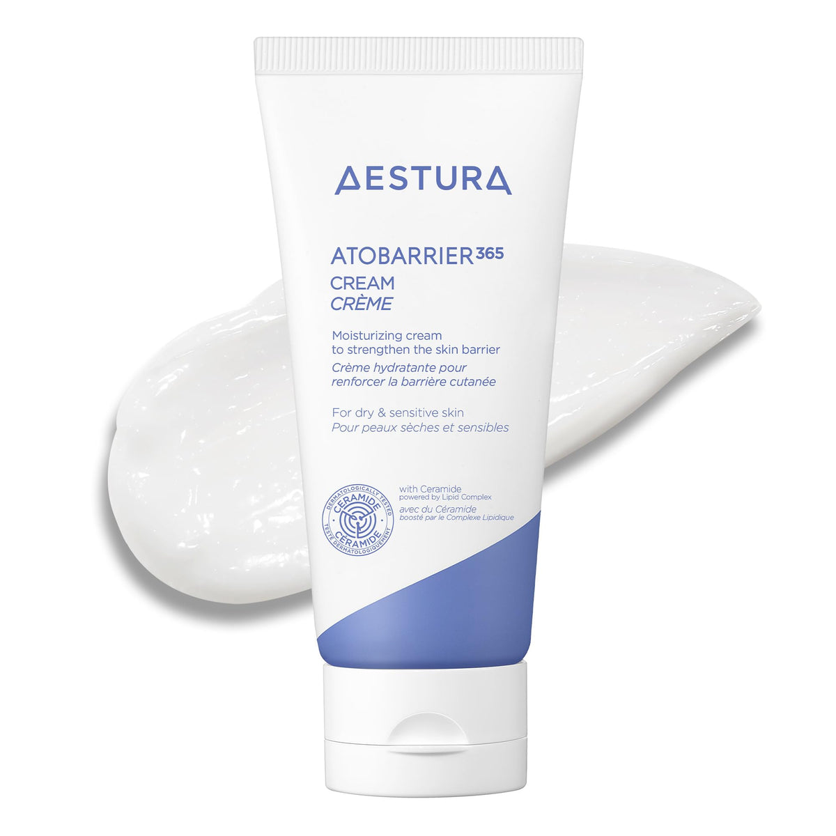 AESTURA ATOBARRIER365 Cream with Ceramides, Korean Face Moisturizer for Barrier Repair | 120H lasting Hydration, Ceramide Capsules, Dry & Sensitive Skin, Non-comedogenic, 80 mL / 2.70 fl.oz. AESTURA