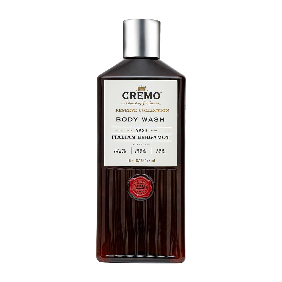 Cremo Body Wash for Men, Italian Bergamot, 16 Fl Oz Cremo