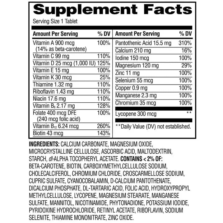 AGILIPET Equate One Daily Men's Multivitamin Multimineral Supplement Tablets, 100 Count Sticker AGILIPET buy australia supplements