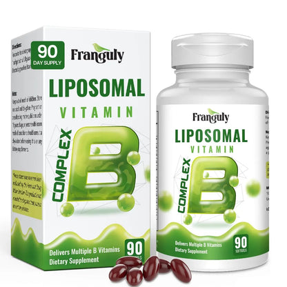 Liposomal B Complex for High Absorption Methylated B12,L-Methyfolate(5-MTHF ),Full Active B Vitamins with Choline Inositol-Energy, Metabolism,Brain & Heart Support Franguly