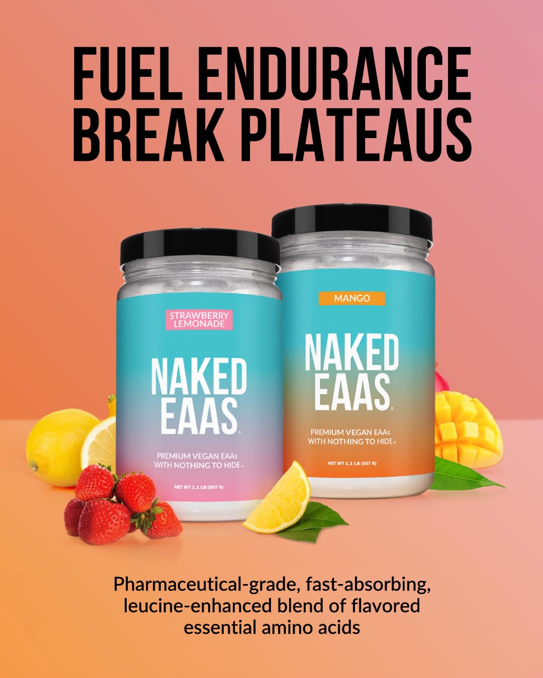 NAKED EAAs Amino Acids Powder - 50 Servings - Vegan Unflavored Essential Amino Acids 500 Grams - Instantized All Natural EAAs Powder Supplement NAKED buy australia supplements