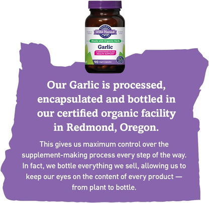 Oregon's Wild Harvest, Certified Organic Garlic Capsules, Non-GMO, 1575 MGS, 90 Count Gsupps Australia