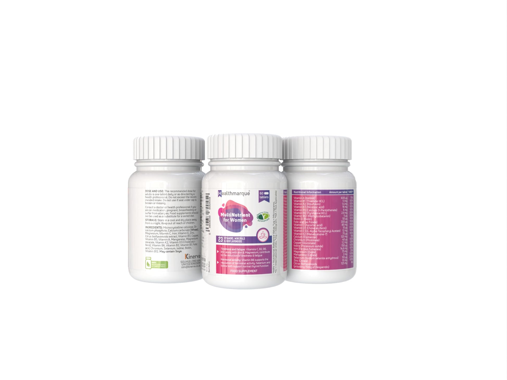 Premium Daily Multivitamin Tablets for Women - 23 Essential Vitamins, Minerals & Bioflavonoids Healthmarque buy australia supplements