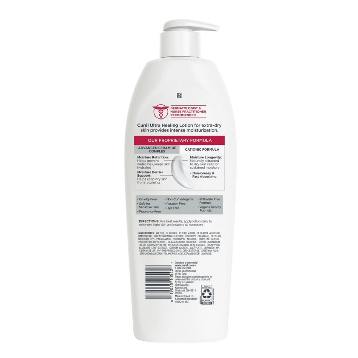 Curel Ultra Healing Body Lotion, Moisturizer, Fragrance-Free, 20 fl oz Curel