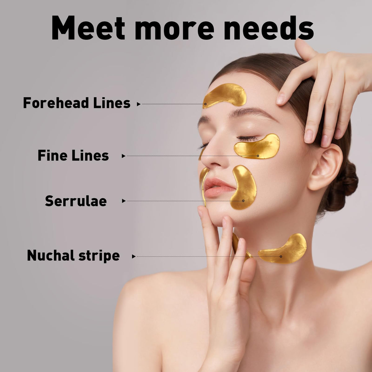 CHMI 24K Gold Under Eye Patches 50 Pairs Collagen, Dark Circles, Wrinkles CHMI