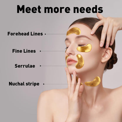 CHMI 24K Gold Under Eye Patches 50 Pairs Collagen, Dark Circles, Wrinkles CHMI