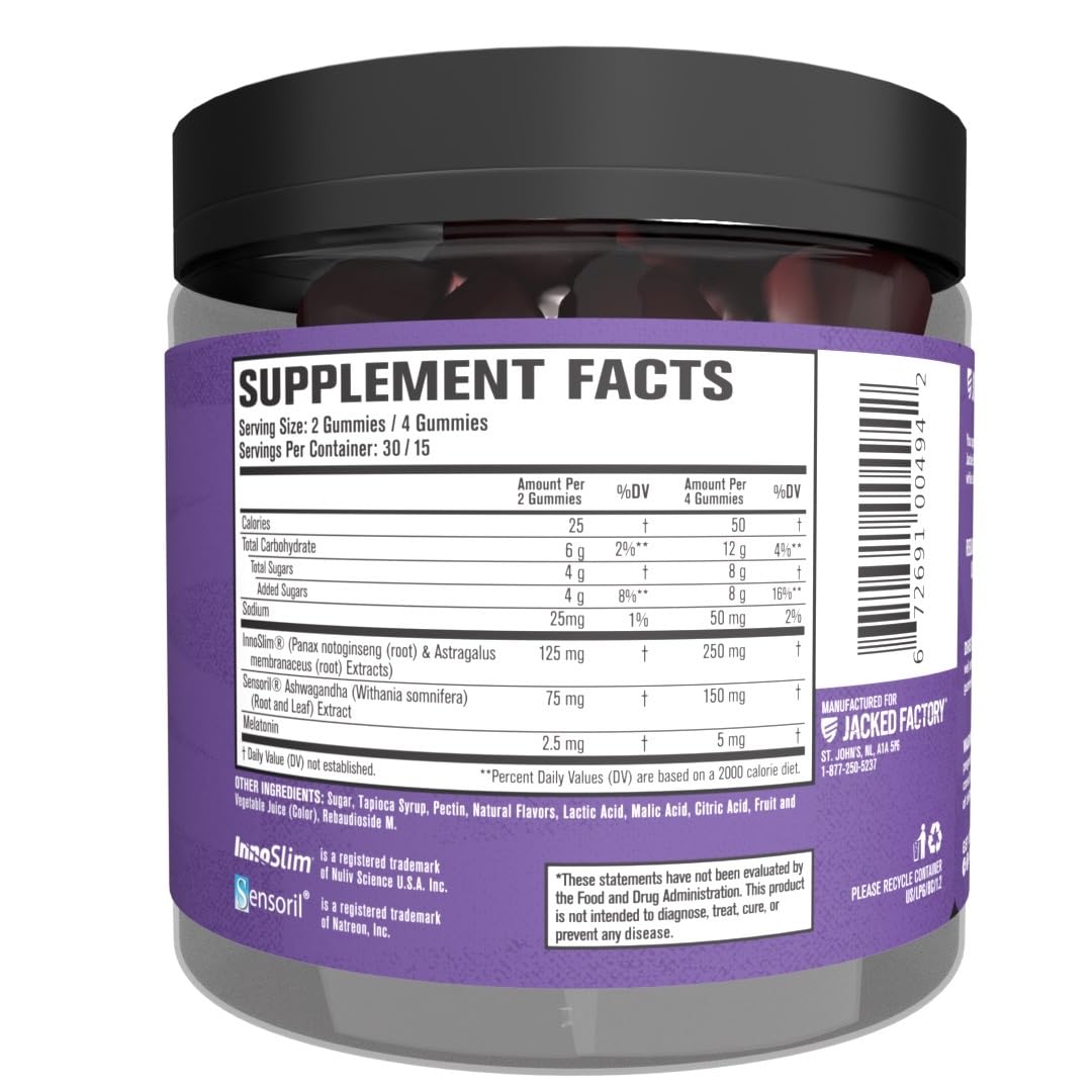 Jacked Factory Lean PM Weight Loss Gummies - Night Time Fat Burner & Appetite Suppressant Sleep Supplement with Melatonin & Ashwagandha Jacked Factory buy australia supplements