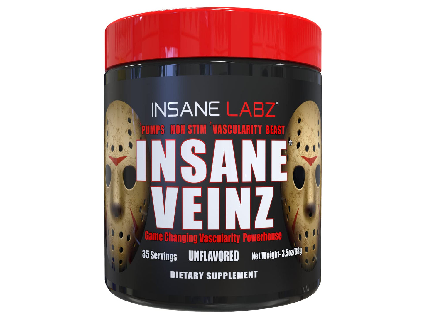 Insane Labz Psychotic and Insane Veinz Pre Workout Nitric Oxide Booster Stack, Increase Vascularity, Strength, Energy, Focus, Fruit Punch