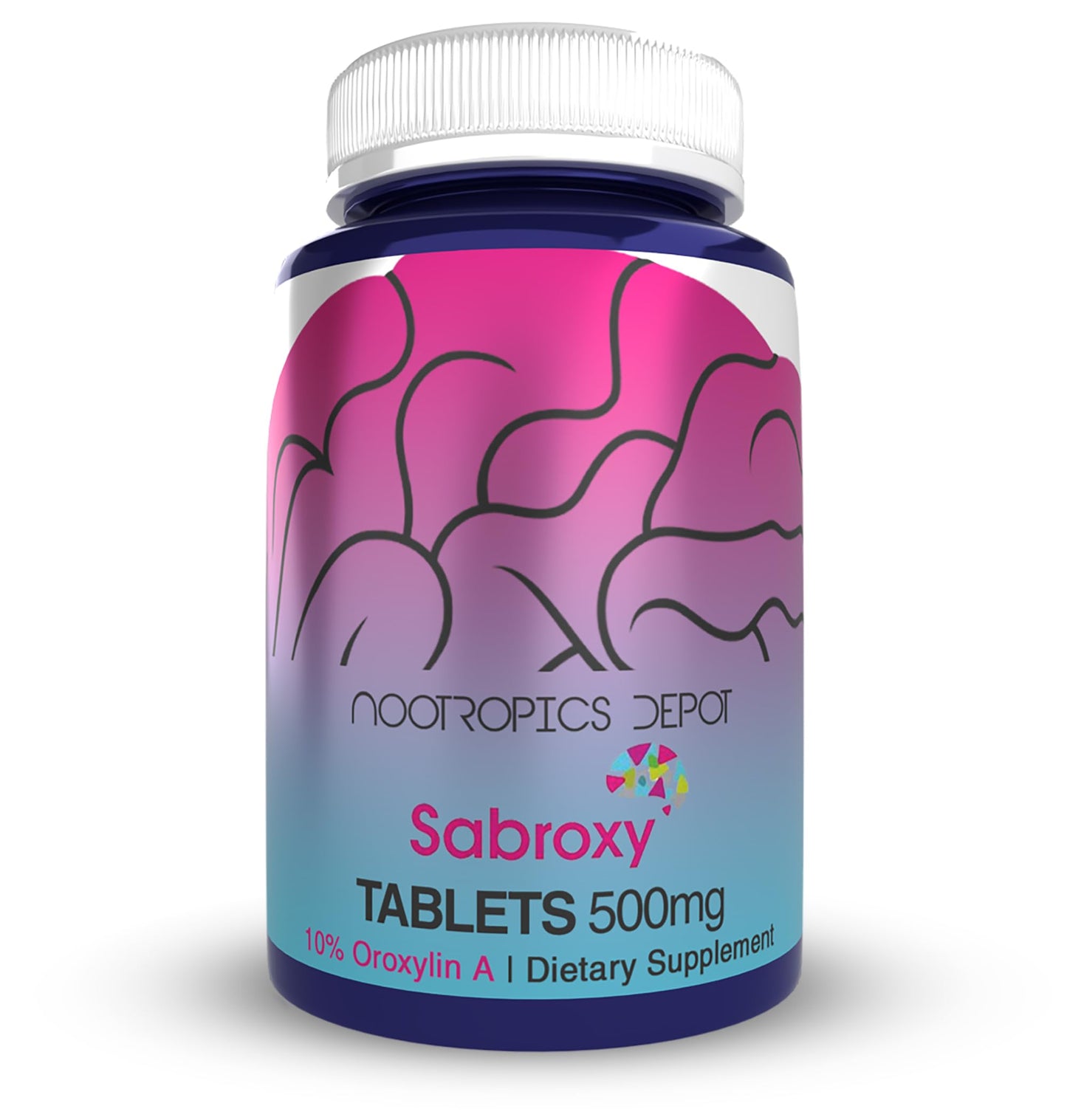 Nootropics Depot Sabroxy® Tablets | 100mg | 90 Count | Minimum 10% Oroxylin-A | Oroxylum indicum | May Help Promote Focus & Motivation | May Help Promote Cognitive Function