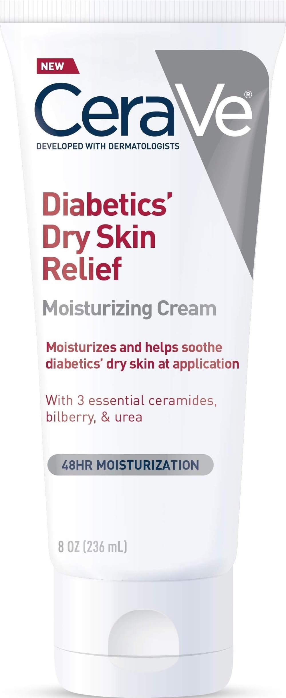 CeraVe Diabetics Dry Skin Moisturizing Cream, Urea Face & Body Lotion, 8oz CeraVe