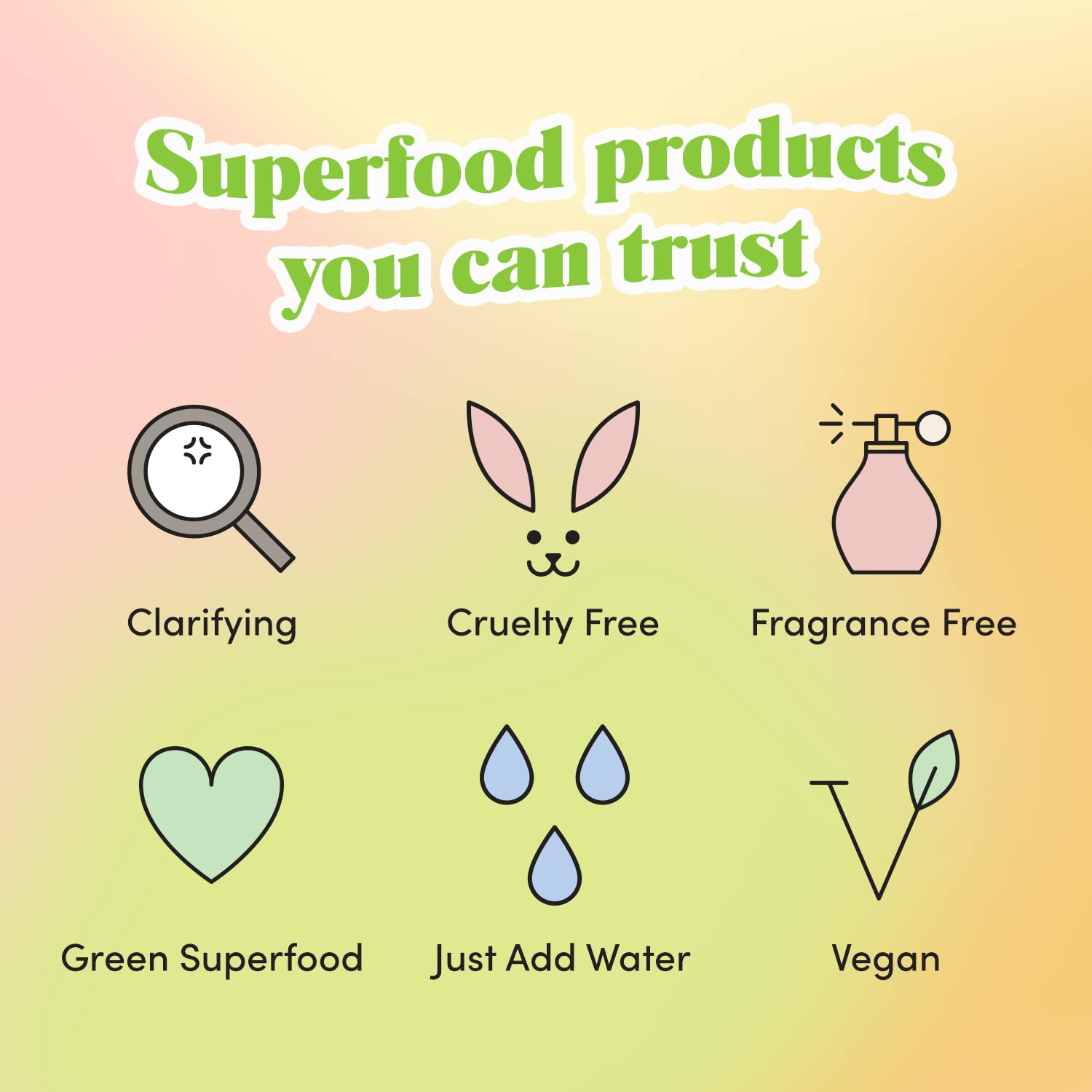 GOLDE - Clean Greens Superfood Face Mask - Made w/Chlorella & Spirulina - Great for Acne Prone, Oily & Dry Skin, Hydrating - Gentle Cleanser - Vegan - Aluminum-Free - 30g Jar GOLDE buy australia supplements