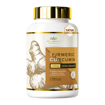 DR. Crown Turmeric Curcumin Supplement 1,500mg, 95% Standardized Curcuminoid with Ginger, MCT Oil, & Black Pepper for Better Absorption, for Antioxidant & Joint Support, 120 Capsules DR. CROWN buy australia supplements
