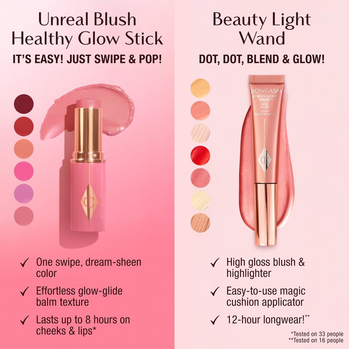 Charlotte Tilbury Unreal Healthy Glow Blush Stick - Buildable Cream Makeup Charlotte Tilbury