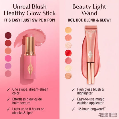 Charlotte Tilbury Unreal Healthy Glow Blush Stick - Buildable Cream Makeup Charlotte Tilbury