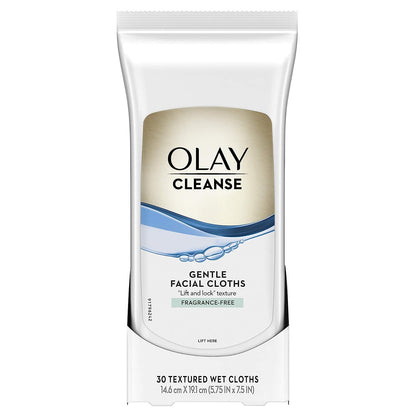Olay Cleanse Gentle Facial Cloths, Fragrance Free, 30 count - Packaging may vary Olay