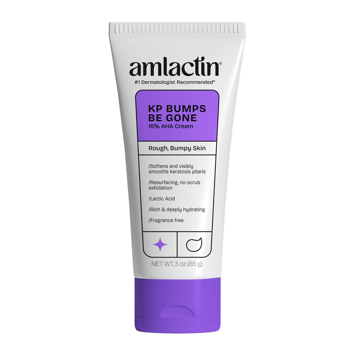 AmLactin KP Bumps Be Gone Body Cream, 15% Lactic Acid, 3 oz Amlactin