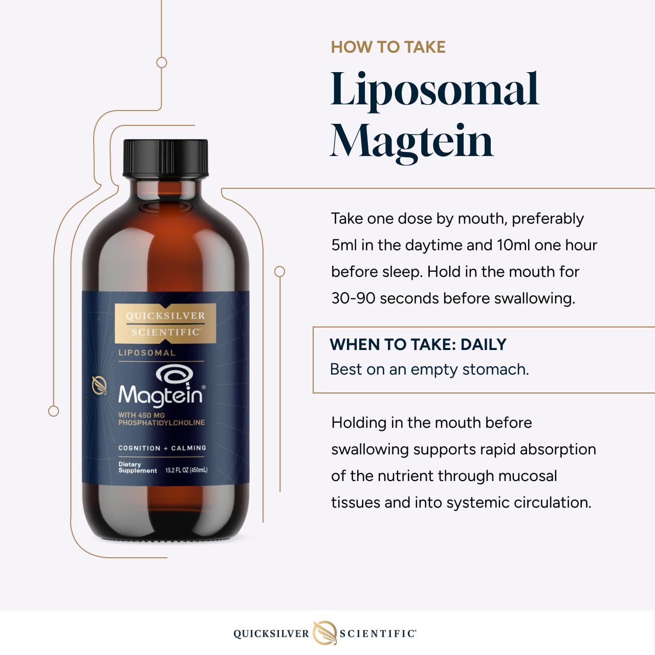 Quicksilver Scientific Liposomal Magtein - Magnesium Supplement for Brain Function Support - Stress, Sleep & Memory Support - Gluten-Free, Sugar-Free & Vegan - 15.2 fl oz (30 Servings) Quicksilver Scientific buy australia supplements