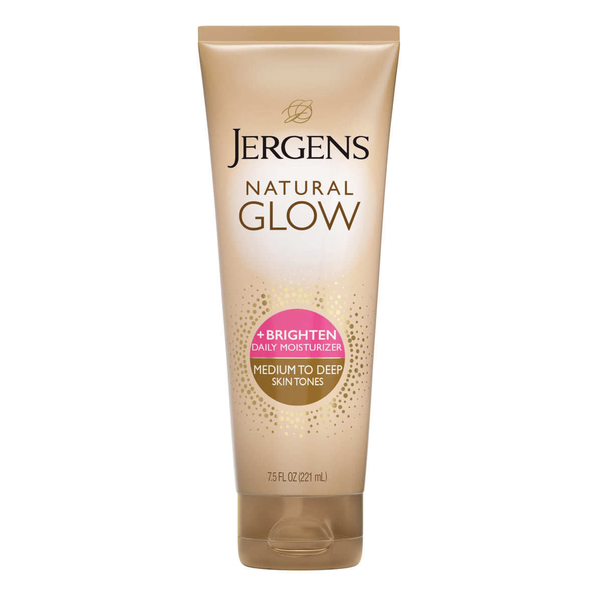 Jergens Natural Glow Self Tanner Body Lotion, Sunless Tanning, Medium to Deep Skin Tone, Daily Moisturizer with Coconut Oil, Vitamin E and Antioxidants, 7.5 Oz Jergens