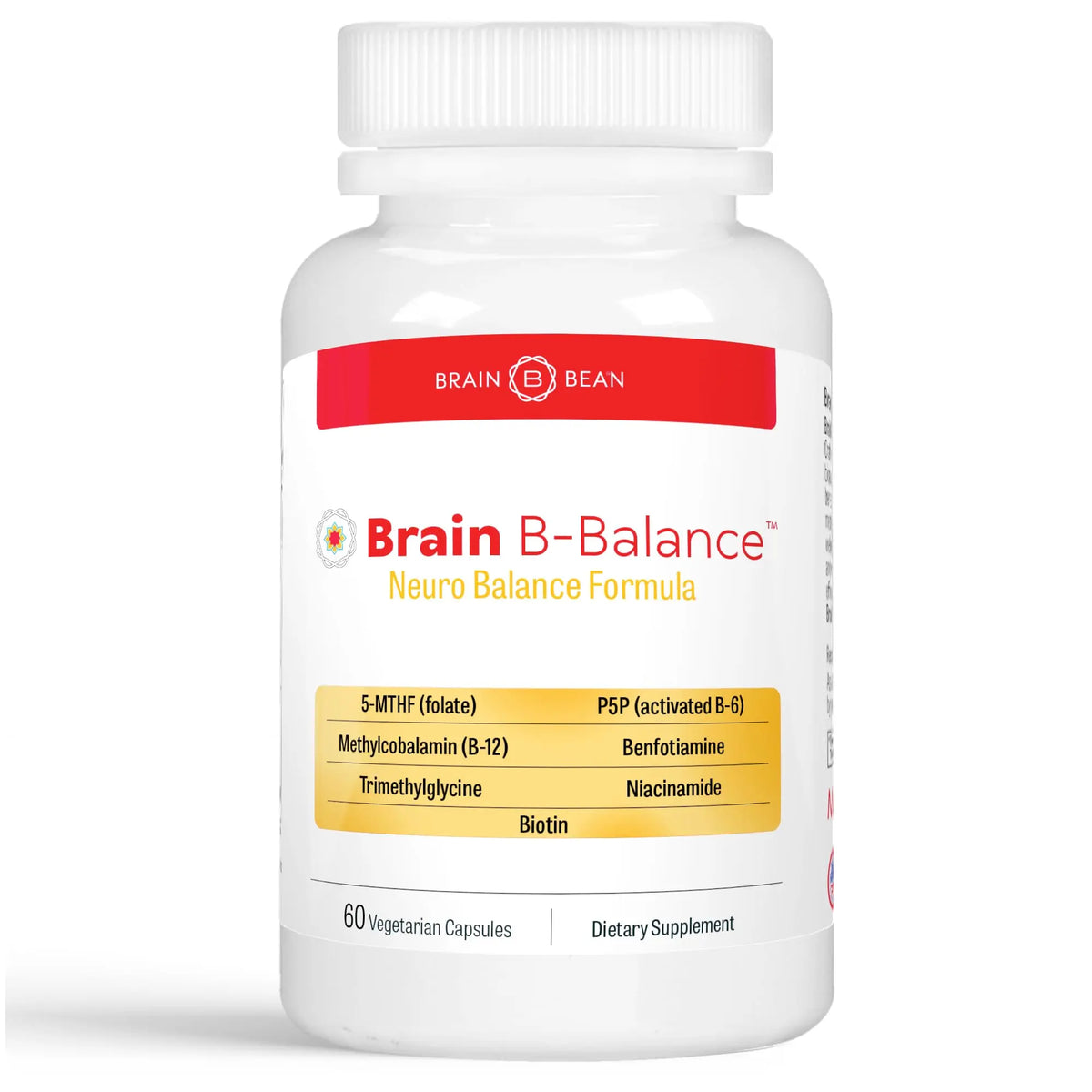 Brain B Balance: Methylated Multivitamin - Methylated B Complex Neurobalance Formula - Methylfolate Supports Mood Brain Bean