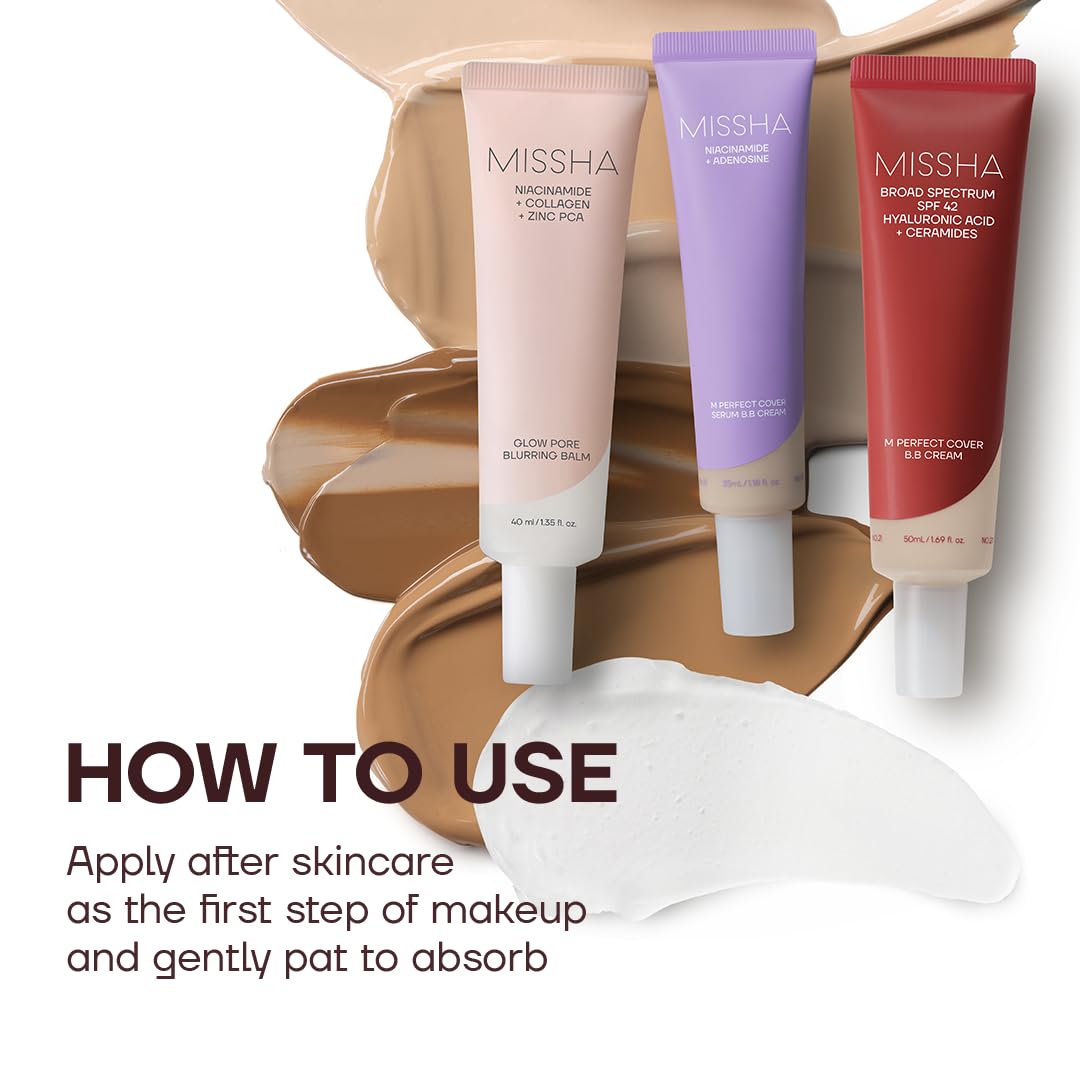 MISSHA Glow Pore Blurring Balm Primer for Face, Hydrating Base 1.35 oz MISSHA