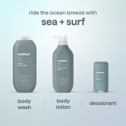 method Men’s Body Wash, Sea + Surf Scent, 18 fl oz Method
