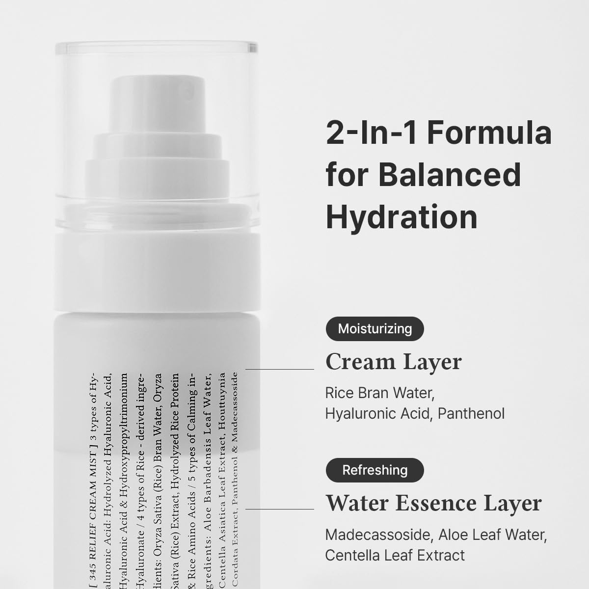 Dr.Althea 345 Relief Cream Mist, Korean Vegan Skin Care, 3.38 Fl Oz Dr.Althea