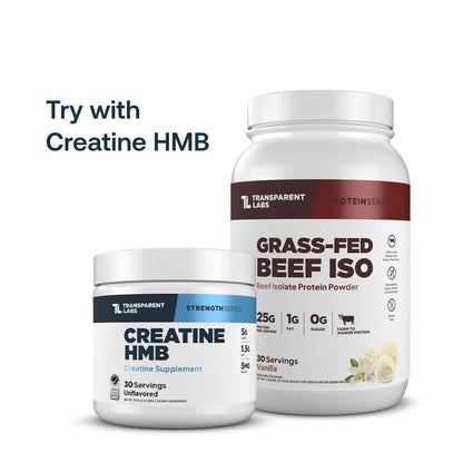 Transparent Labs Grass-Fed Beef Isolate Protein Powder – Naturally Flavored, Dairy-Free Protein with 25g of Protein per Serving for Increased Recovery & Strength - 30 Servings, Chocolate Peanut Butter