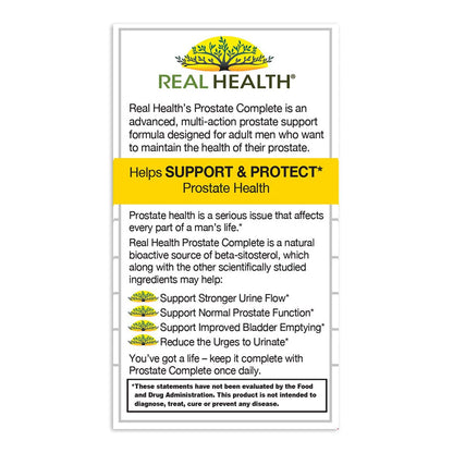 Real Health The Prostate Formula - Prostate Health Supplements for Men, Saw Palmetto Formula for Healthy Bladder and Urinary Support, Real Health