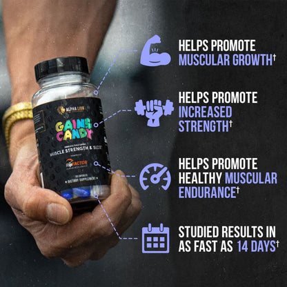 ALPHA LION Gains Candy, Pills that Support Weight Loss, Energy Supplements, 100% Natural Extract, Calorie Burning, Regulates Healthy Metabolism, 60 Capsules (Fat Loss - CaloriBurn®)