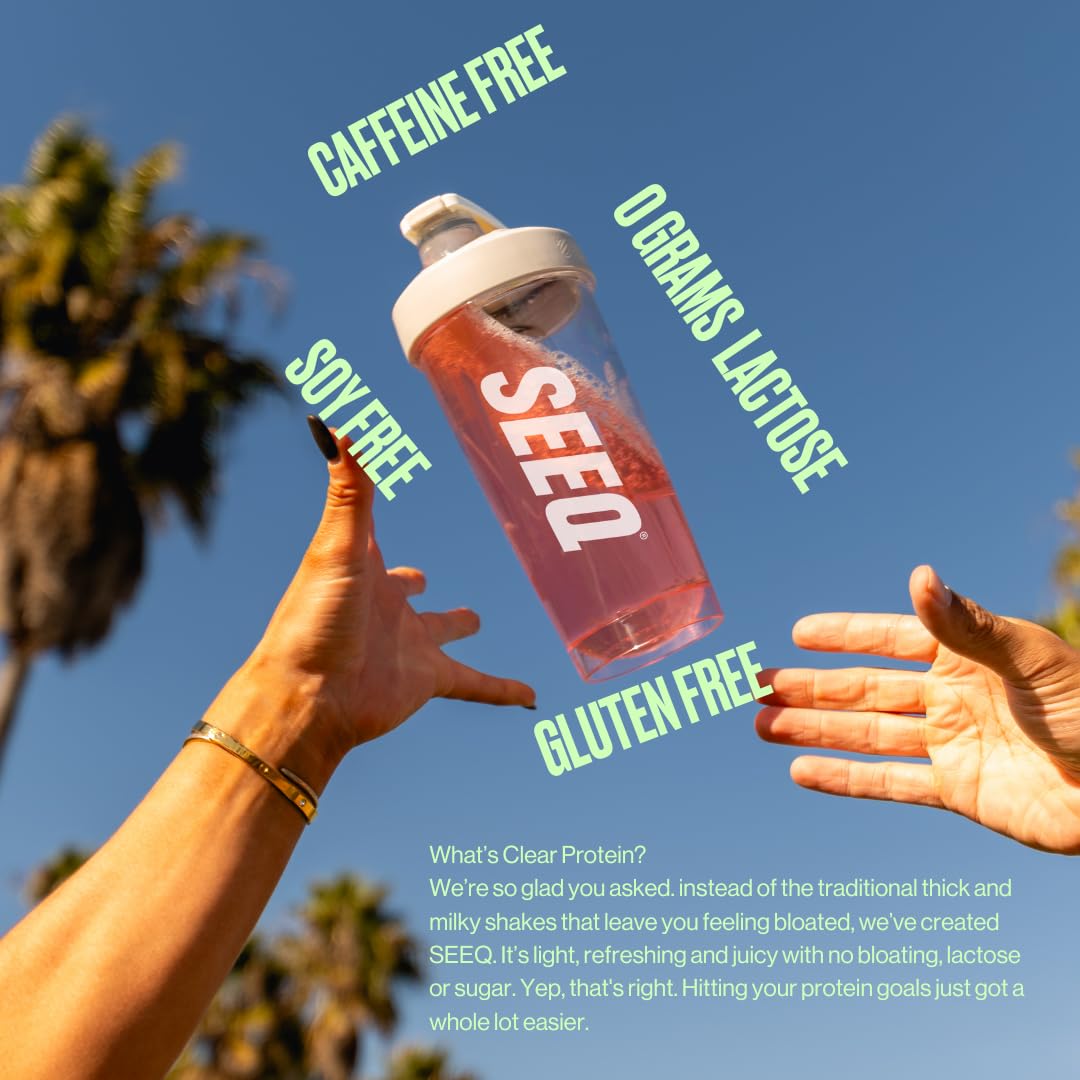 SEEQ Clear Protein Powder - Watermelon Wave - 22 Servings - 22g Clear Whey Protein Isolate - Zero Sugar - 0g Lactose - Allergen Friendly - GLP1 Support - Bone Health SEEQ buy australia supplements