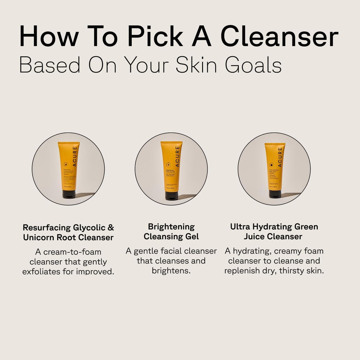Acure Brightening Cleansing Gel - Vegan Facial Cleanser - 4 fl oz Acure