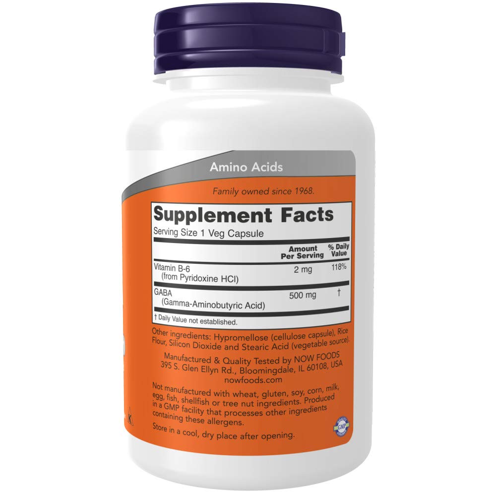 Now Foods, Gaba 750mg, 100 Veg Capsules Gsupps Australia