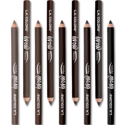 L.A. COLORS On Point Brow Pencil W/Built In Brush, Dark Brown CBP396 L.A. COLORS