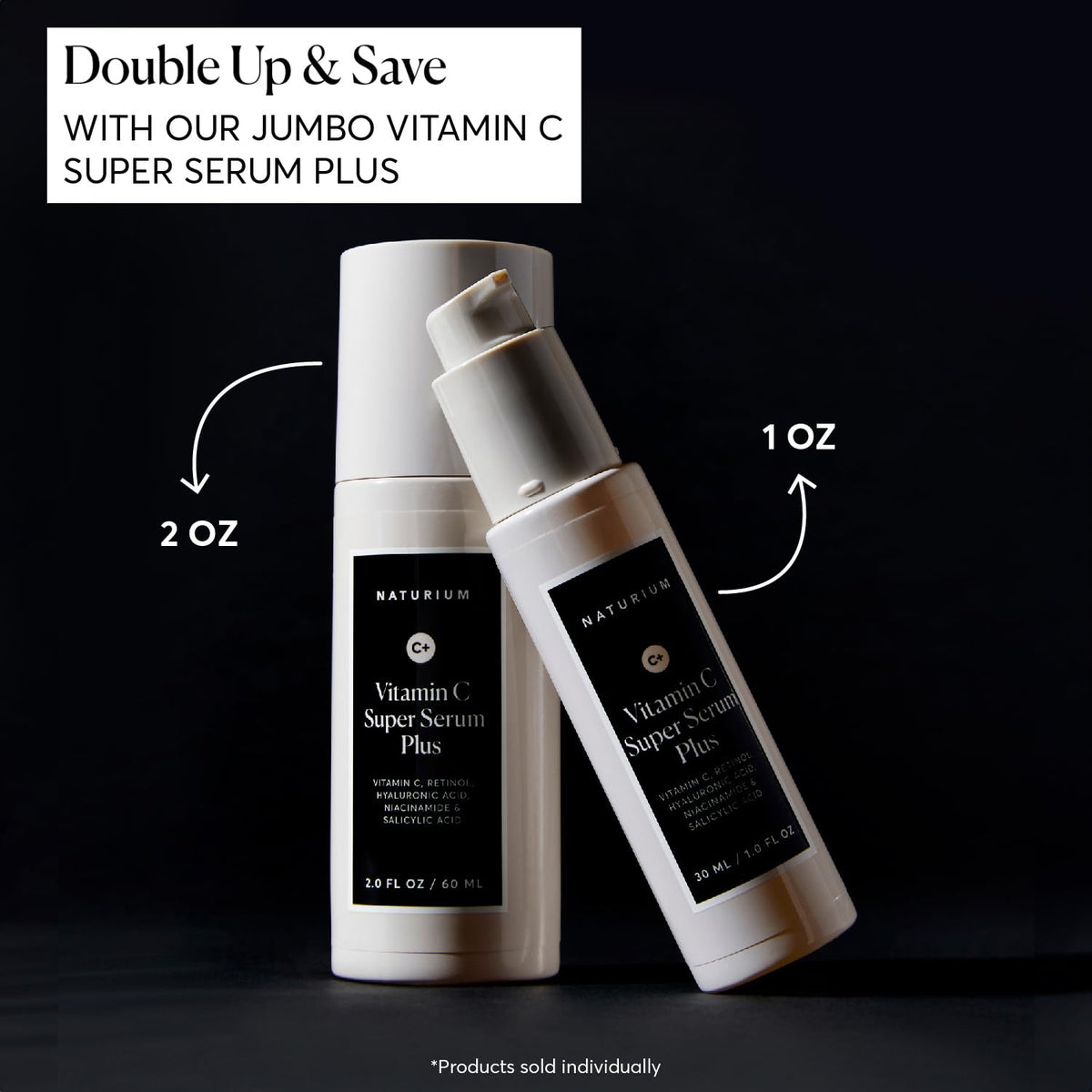 Naturium Vitamin C Super Serum Plus, Smoothing Face Care, plus Retinol, Hyaluronic Acid, Niacinamide & Salicylic Acid, 1 oz Naturium