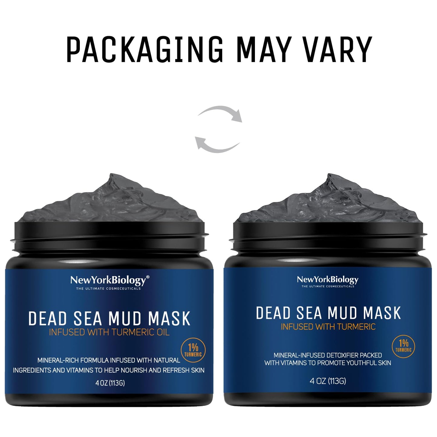 New York Biology Dead Sea Mud Mask for Face and Body | with Turmeric Oil | Spa Quality Pore Refiner for Oily Skin | Natural Skincare for Women & Men NEW YORK BIOLOGY THE ULTIMATE COSMECEUTICALS