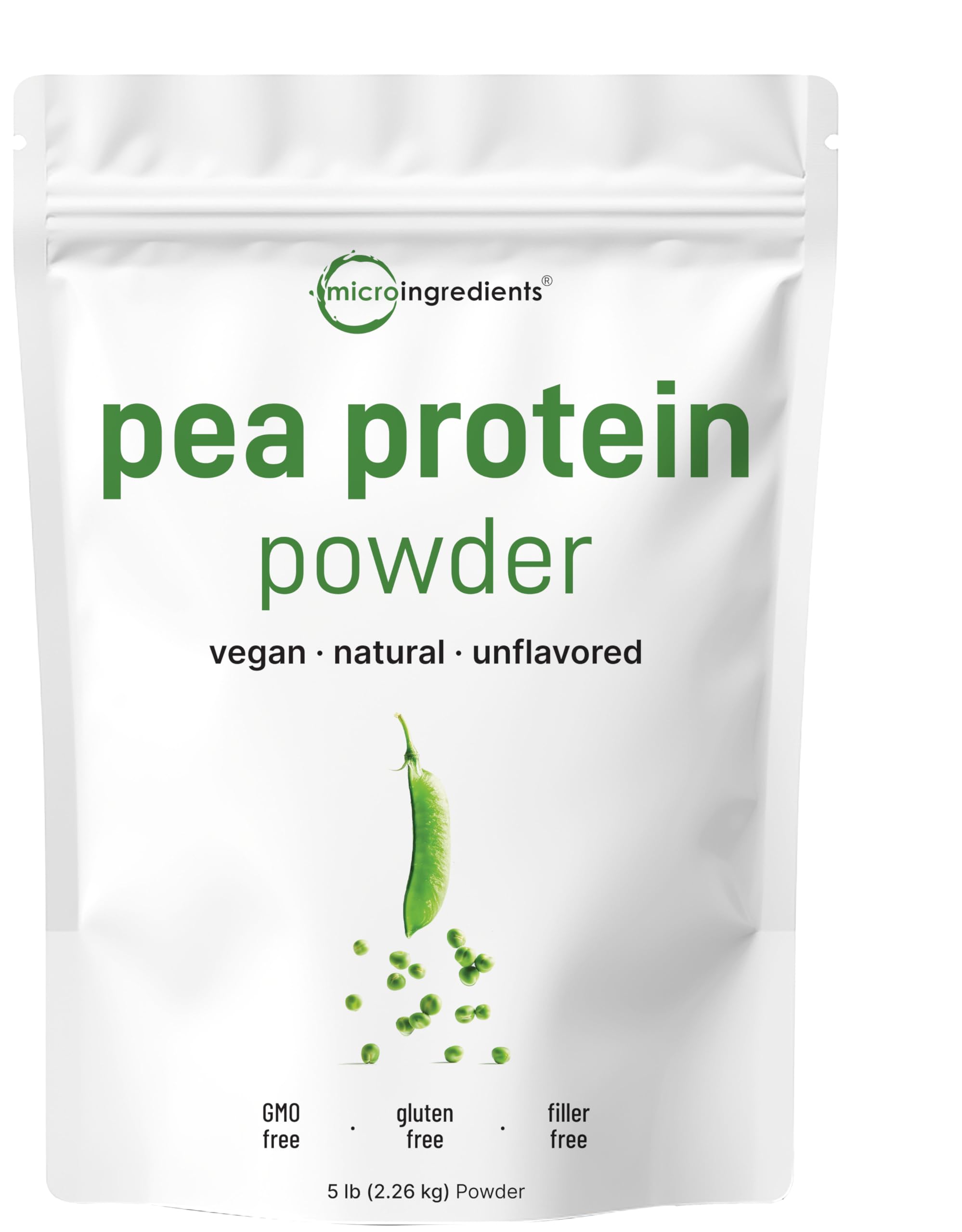 Micro Ingredients North American Grown, Pea Protein Powder, 5 Pounds | Plant Based, Unflavored | Complete Vegan Protein Source with BCAAs & EAAs – 27g Serving | Non-GMO, Keto Friendly Micro Ingredients buy australia supplements
