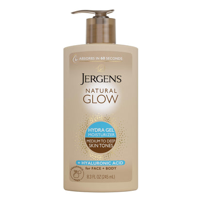Jergens Natural Glow Hydra Gel Self Tanner, Medium to Deep, 8.3 fl oz Jergens