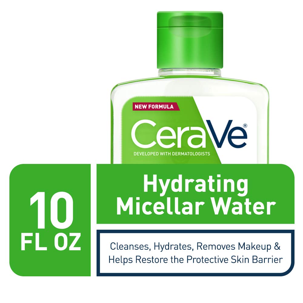 CeraVe Micellar Water, Hydrating Facial Cleanser & Eye Makeup Remover with Niacinamide, Ceramides & Glycerin CeraVe