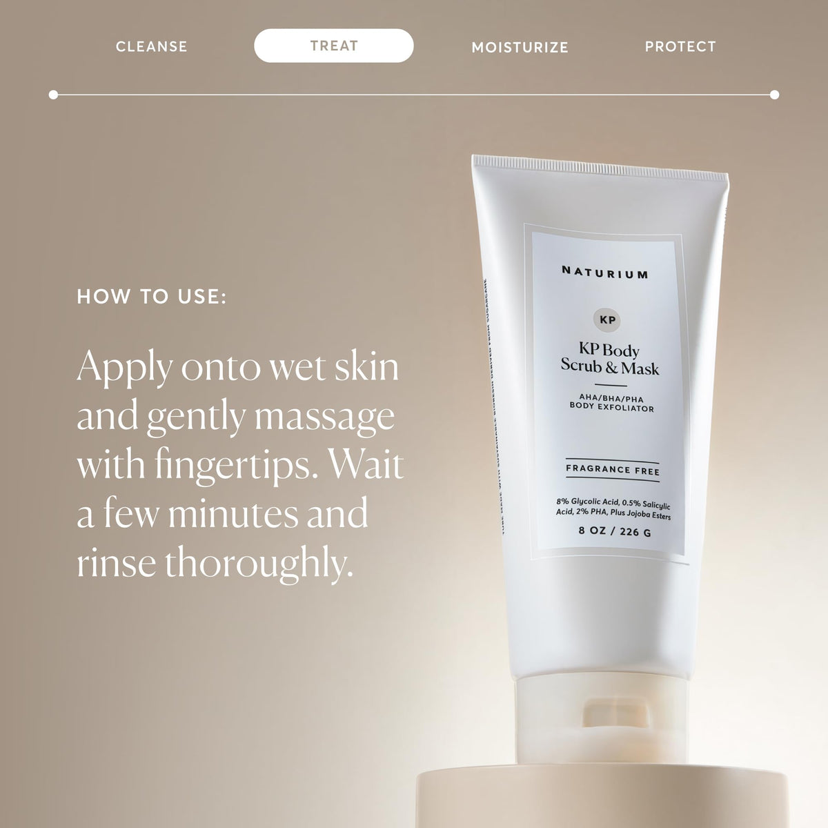 Naturium KP Body Scrub & Mask, AHA, BHA, PHA Exfoliants, 8 fl oz Naturium