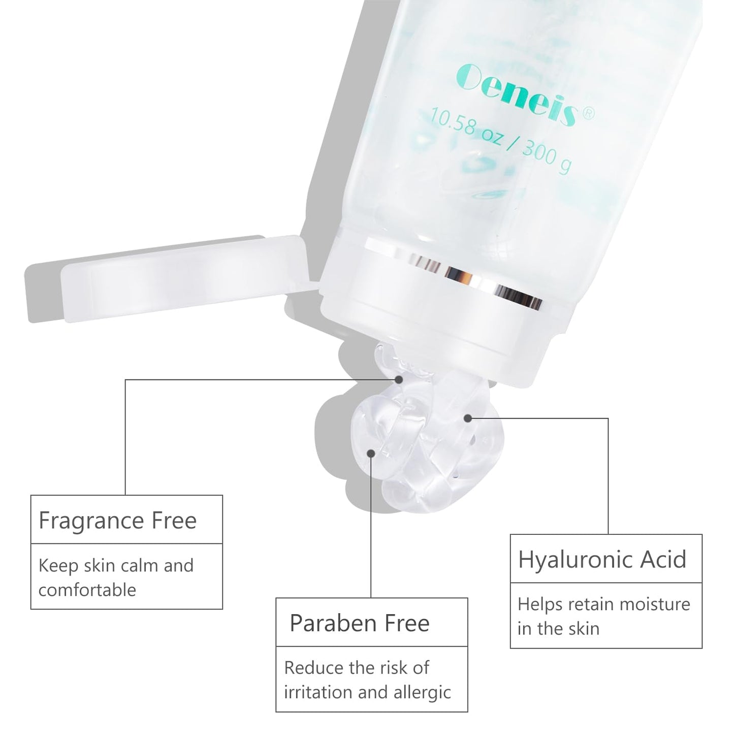 Oeneis Hydrating Microcurrent Conductive Gel, Fragrance-Free, Paraben-Free, Gel Primer with Hyaluronic Acid, Non-irritating Oeneis