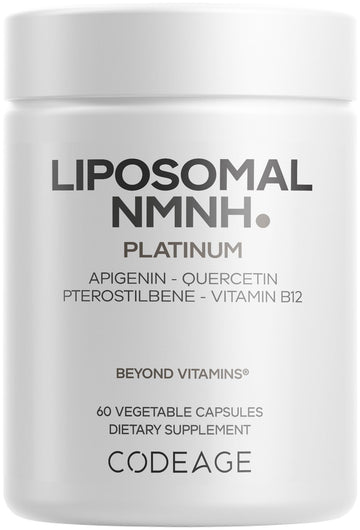 Codeage Liposomal NMNH Platinum - 500 mg NMNH Supplement, NAD+ Precursor with Quercetin, Pterostilbene, Apigenin, Active B Vitamins B2 Riboflavin & Vitamin B12 Methylcobalamin - Non-GMO - 60 Capsules Codeage buy australia supplements