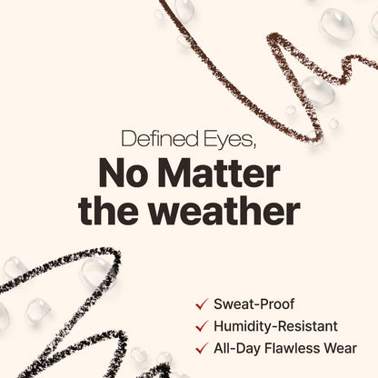 CLIO Extreme Gelpresso Pencil Eyeliner, Gel Smooth Waterproof Formula, High Pigment Color, Smudge Proof Long Wear, Creamy Glide, Tightline Blend Control, Safe for Sensitive Eyes (001 Black Brown) CLIO PROFESSIONAL