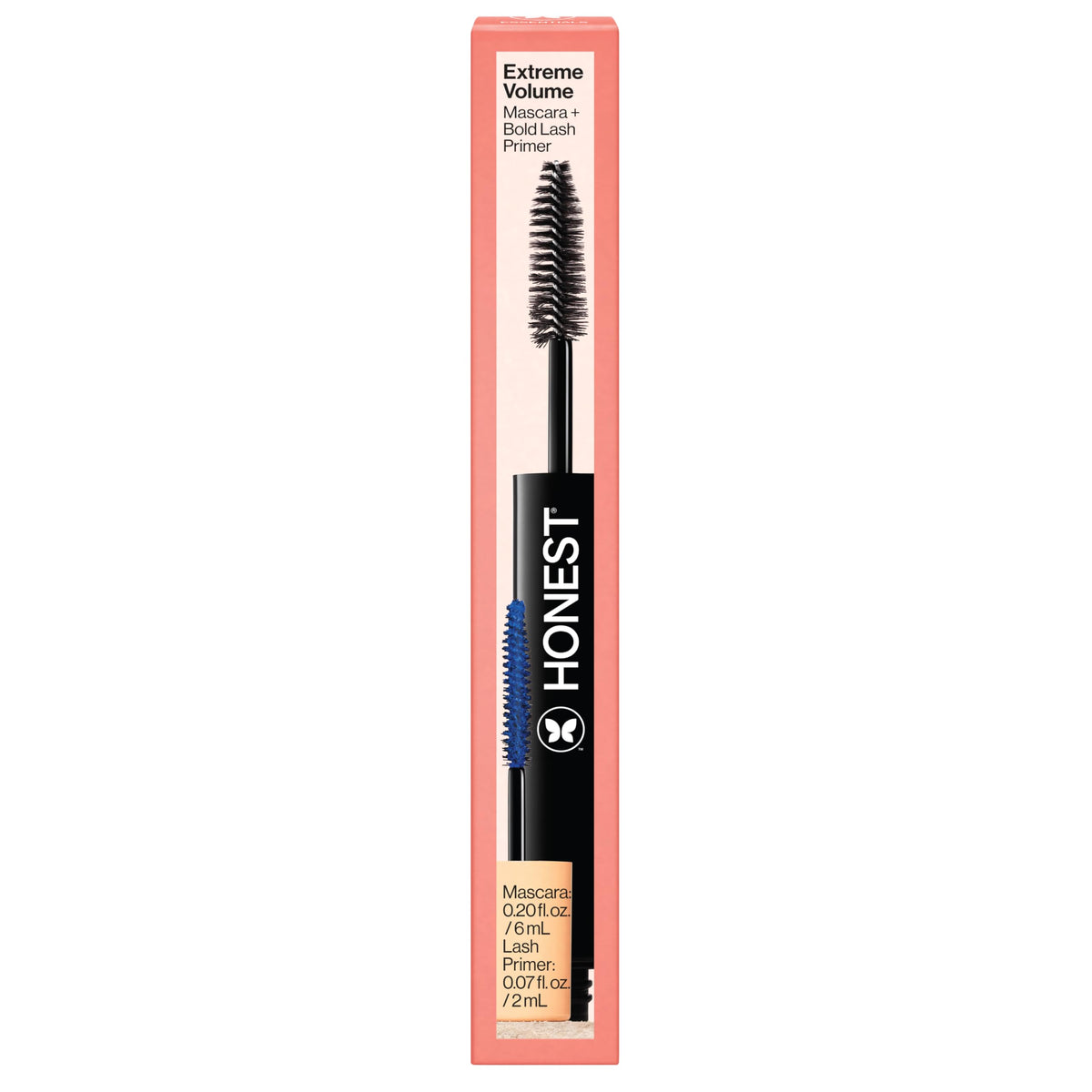 Honest Beauty 2-in-1 Extreme Volume Clean Mascara, Black, 0.27 fl oz Honest Beauty