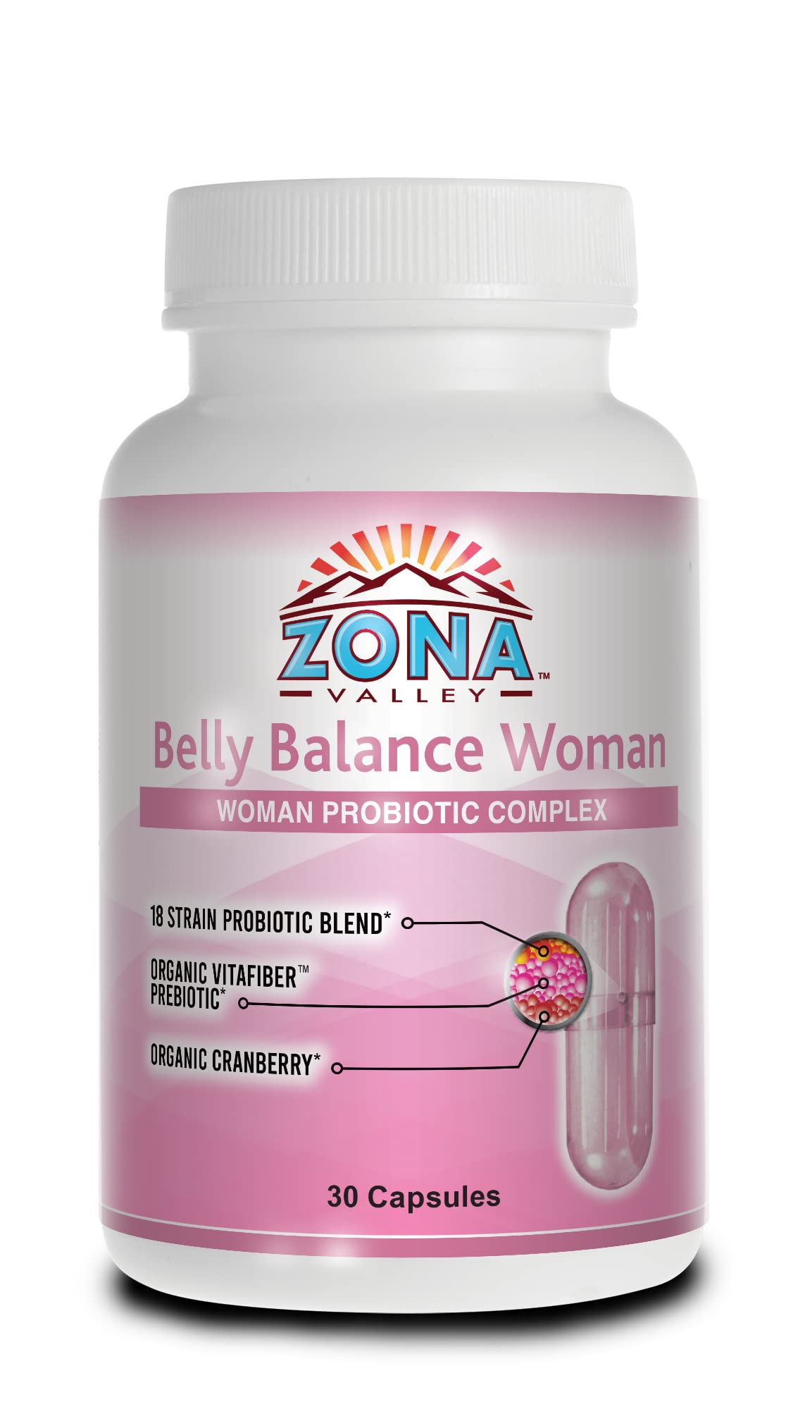 Zona Valley Belly Balance Woman 30 Capsules - Prebiotic and Microencapsulated probiotic Zona Valley buy australia supplements