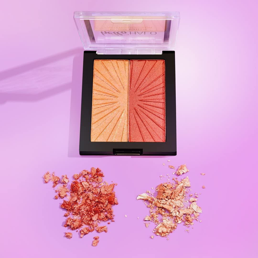 Wet n Wild MegaGlo Blushlighter, Blendable Blush & Highlighter Set, Shimmery Metallic Finish, Highlight Bling wet n wild