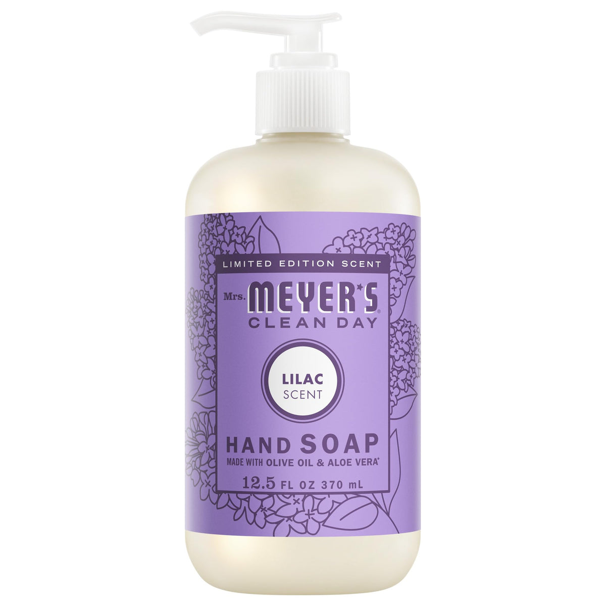MRS. MEYER'S CLEAN DAY Hand Soap,Lilac Scent, 12.5 Fl Oz Bottle Mrs. MEYER'S