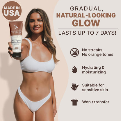 Beauty by Earth Self Tanner - USA Made with Natural & Organic Ingredients Beauty by Earth